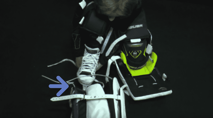 How to attach & tie a hockey goalie dangler neck guard using a