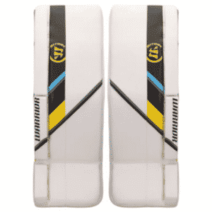 Picture of warrior g5 pro goalie pads.