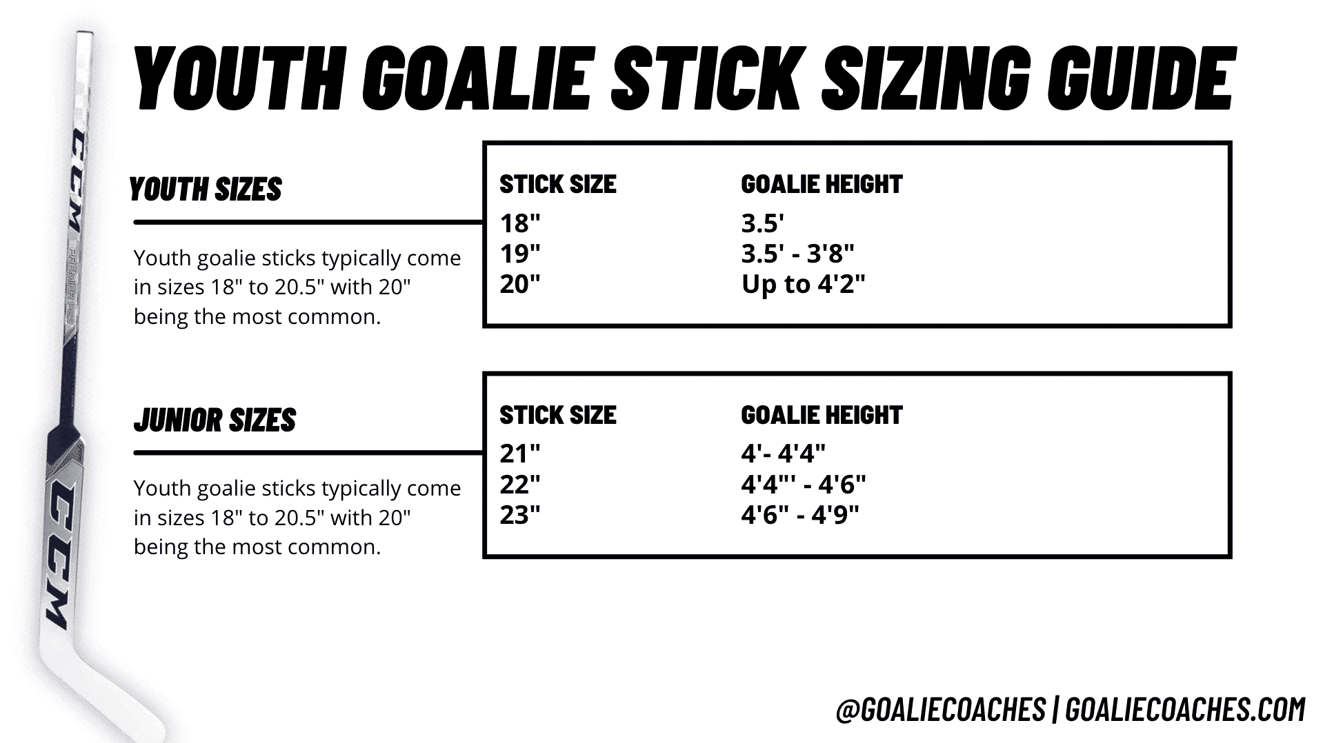 Hockey Stick Size Chart