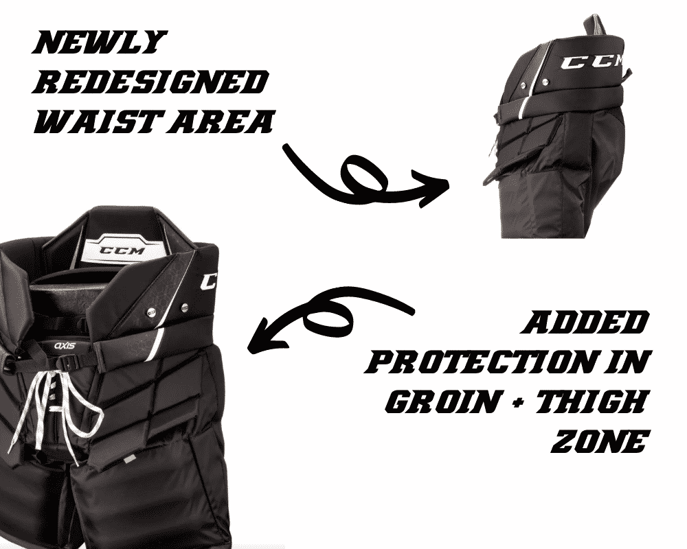 CCM 1.9 Hockey Goalie Pants - Black - Senior L, Goalie Blockers