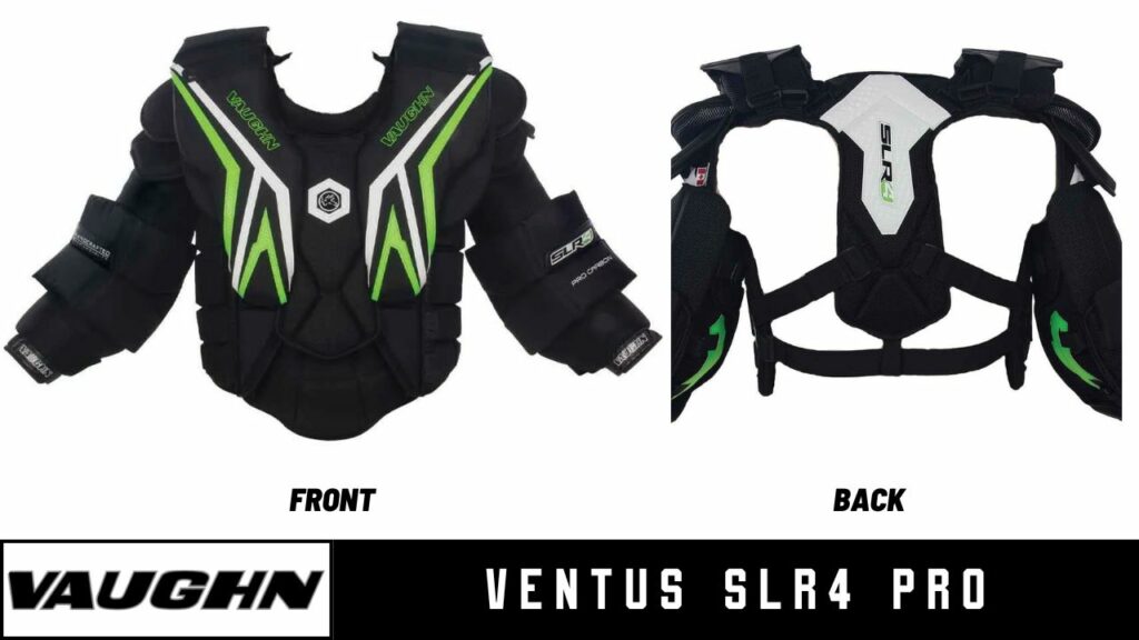vaughn ventus slr4 pro chest and arm protector from front and back angles
