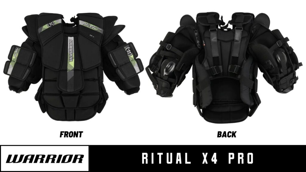 warrior ritual x4 pro chest and arm protector front and back angles