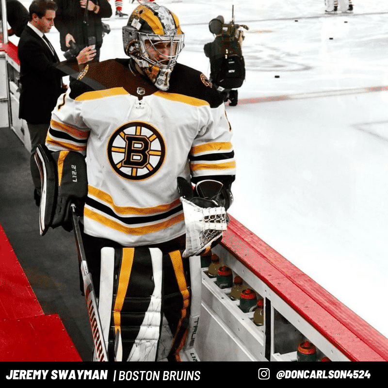 Jeremy Swayman Boston Bruins Fanatics Authentic Autographed Replica Goalie  Mask