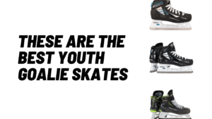 An image outlining the top 3 youth goalie skate options for kid goalies