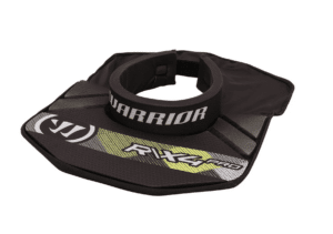 Photo shows close up photo of the Warrior X4 Goalie Neck Guard