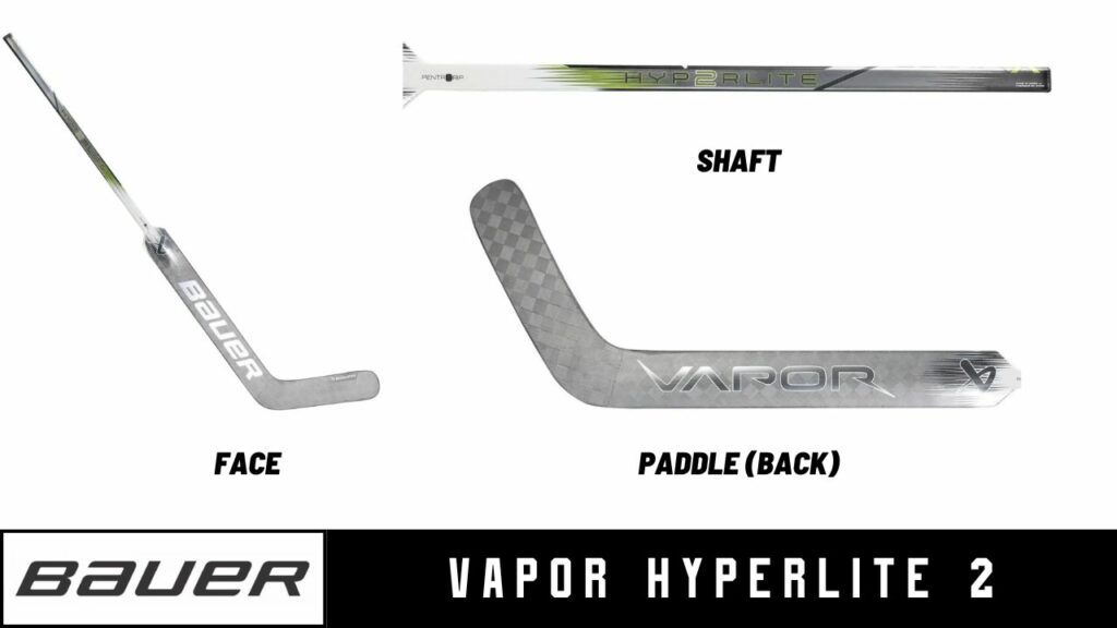 bauer VAPOR HYPERLITE 2 hockey goalie stick - face, paddle and shaft up close