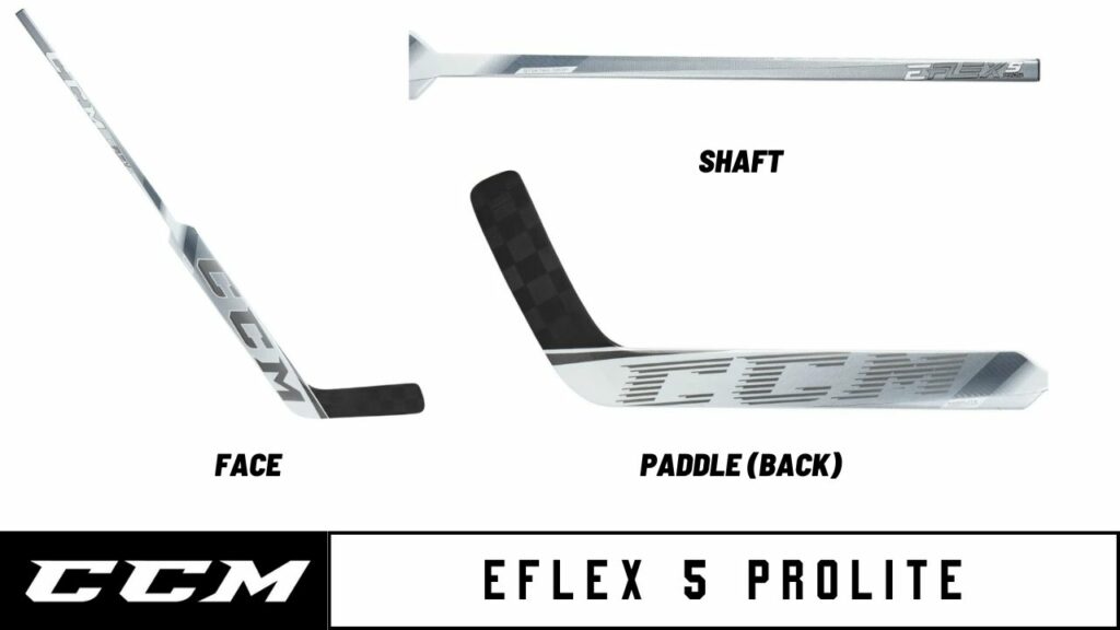 ccm eFLEX 5 PROlite hockey goalie stick face, shaft and paddle