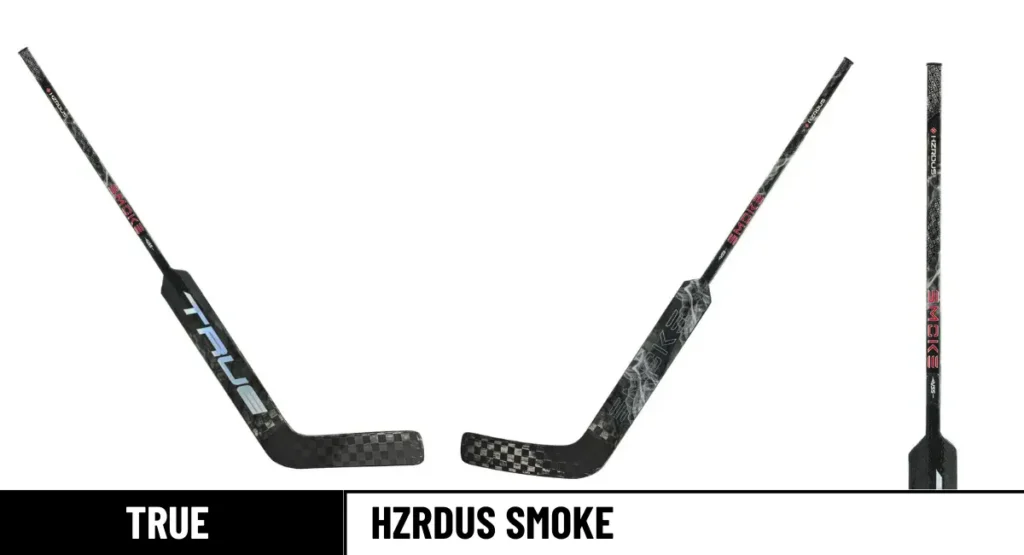 true hzrdous smoke hockey goalie stick front, back and grip angles_result